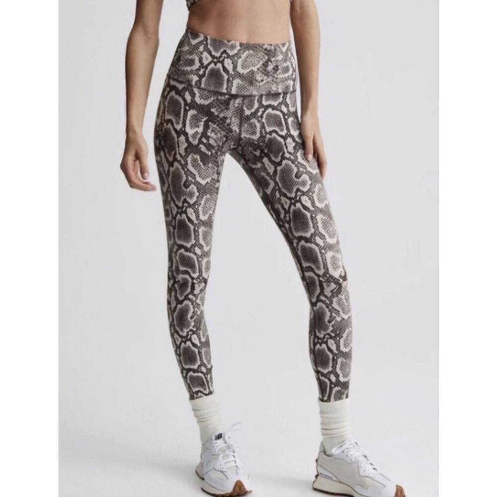 Varley Women's 'Let's Go High' Rise Leggings 24" Snakeskin Preppy Sz S A005981